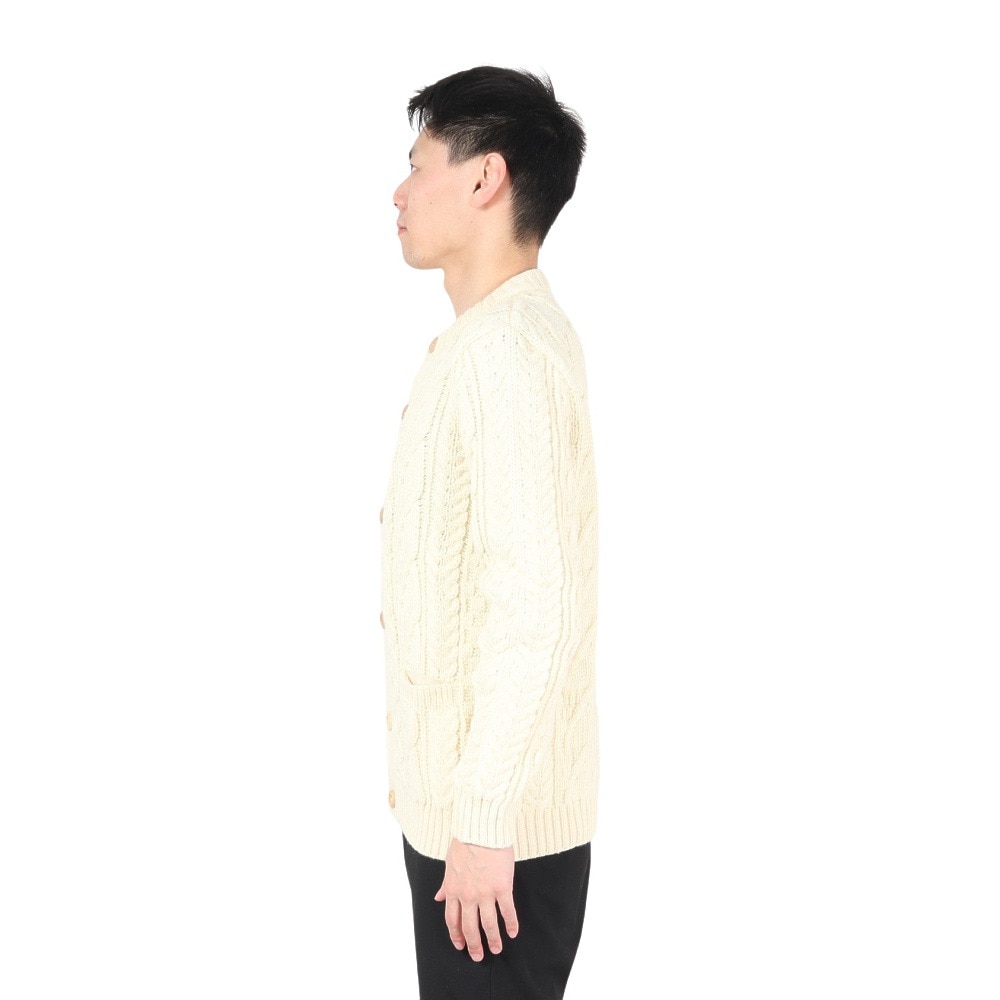 ケリーウーレンミルズ（KERRY WOOLLEN MILLS）（メンズ）アラン ケーブル クルー セーター KW-0005 Pure Aran