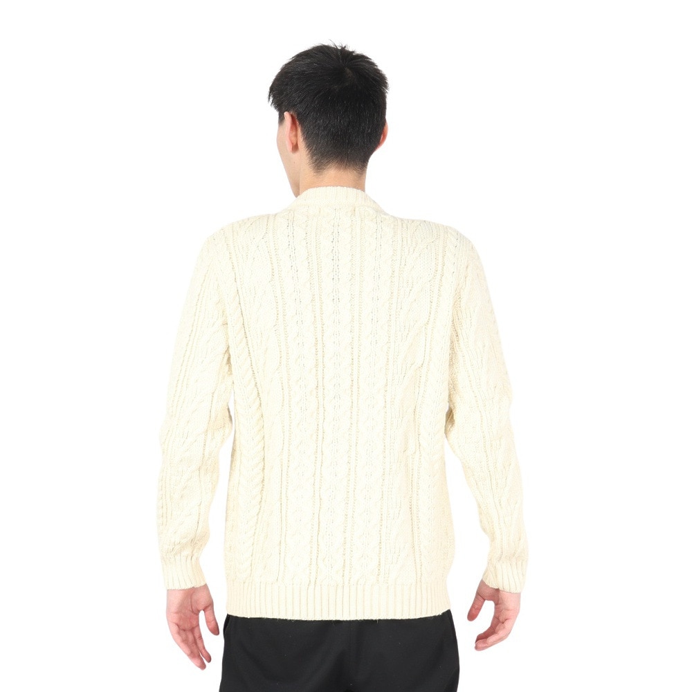 ケリーウーレンミルズ（KERRY WOOLLEN MILLS）（メンズ）アラン ケーブル クルー セーター KW-0005 Pure Aran