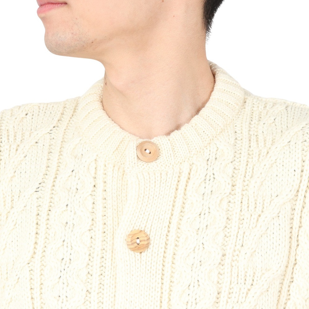 ケリーウーレンミルズ（KERRY WOOLLEN MILLS）（メンズ）アラン ケーブル クルー セーター KW-0005 Pure Aran