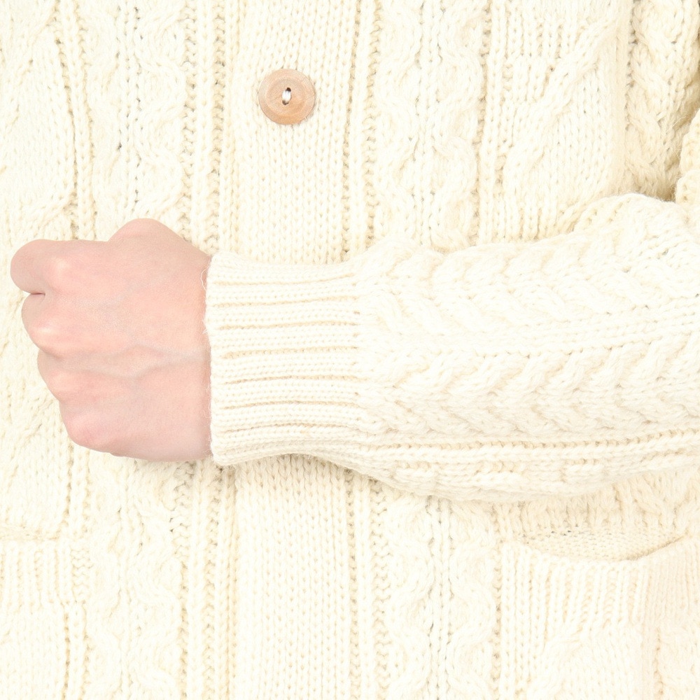ケリーウーレンミルズ（KERRY WOOLLEN MILLS）（メンズ）アラン ケーブル クルー セーター KW-0005 Pure Aran