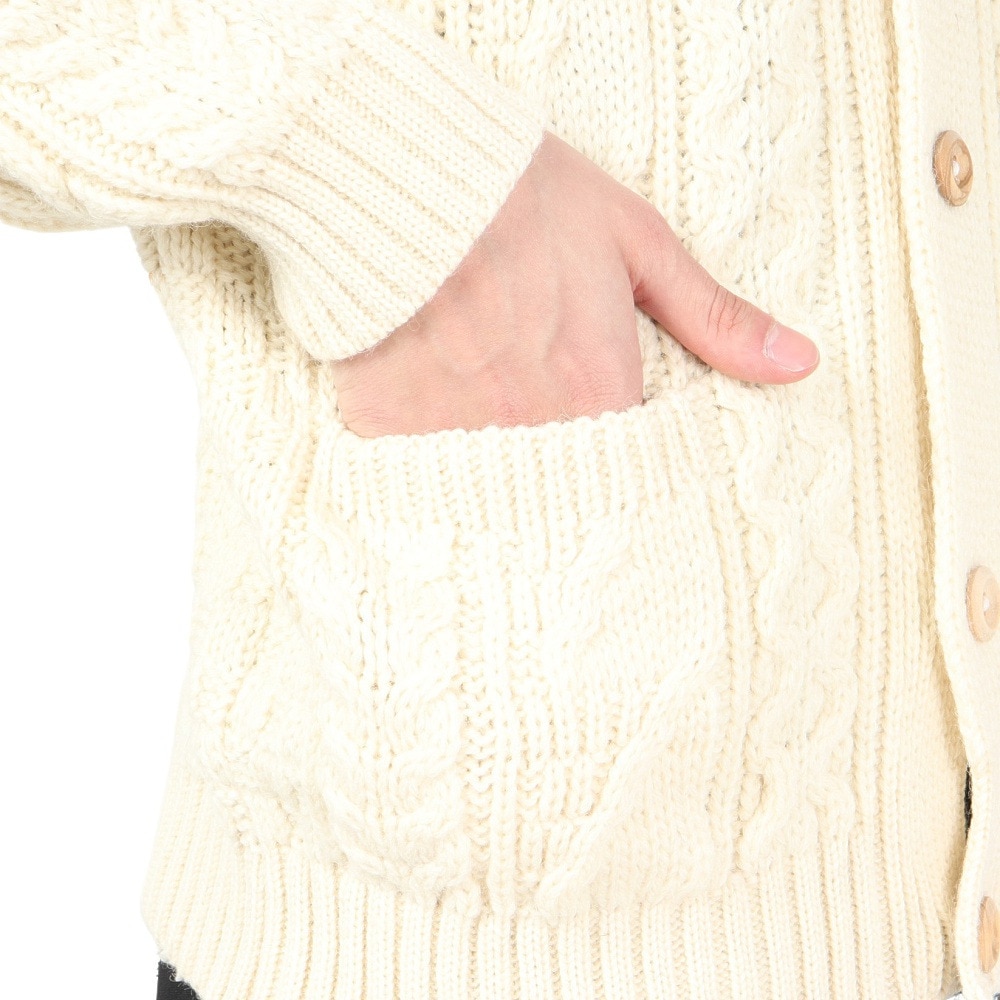 ケリーウーレンミルズ（KERRY WOOLLEN MILLS）（メンズ）アラン ケーブル クルー セーター KW-0005 Pure Aran