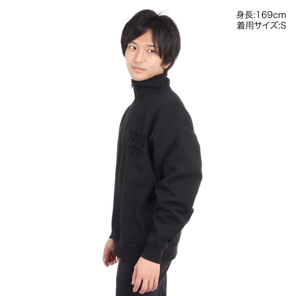 CALVINKLEIN JEANS （CALVINKLEIN JEANS ）（メンズ）1978 Flock ロゴ ハーフジップ スウェットシャツ J324100