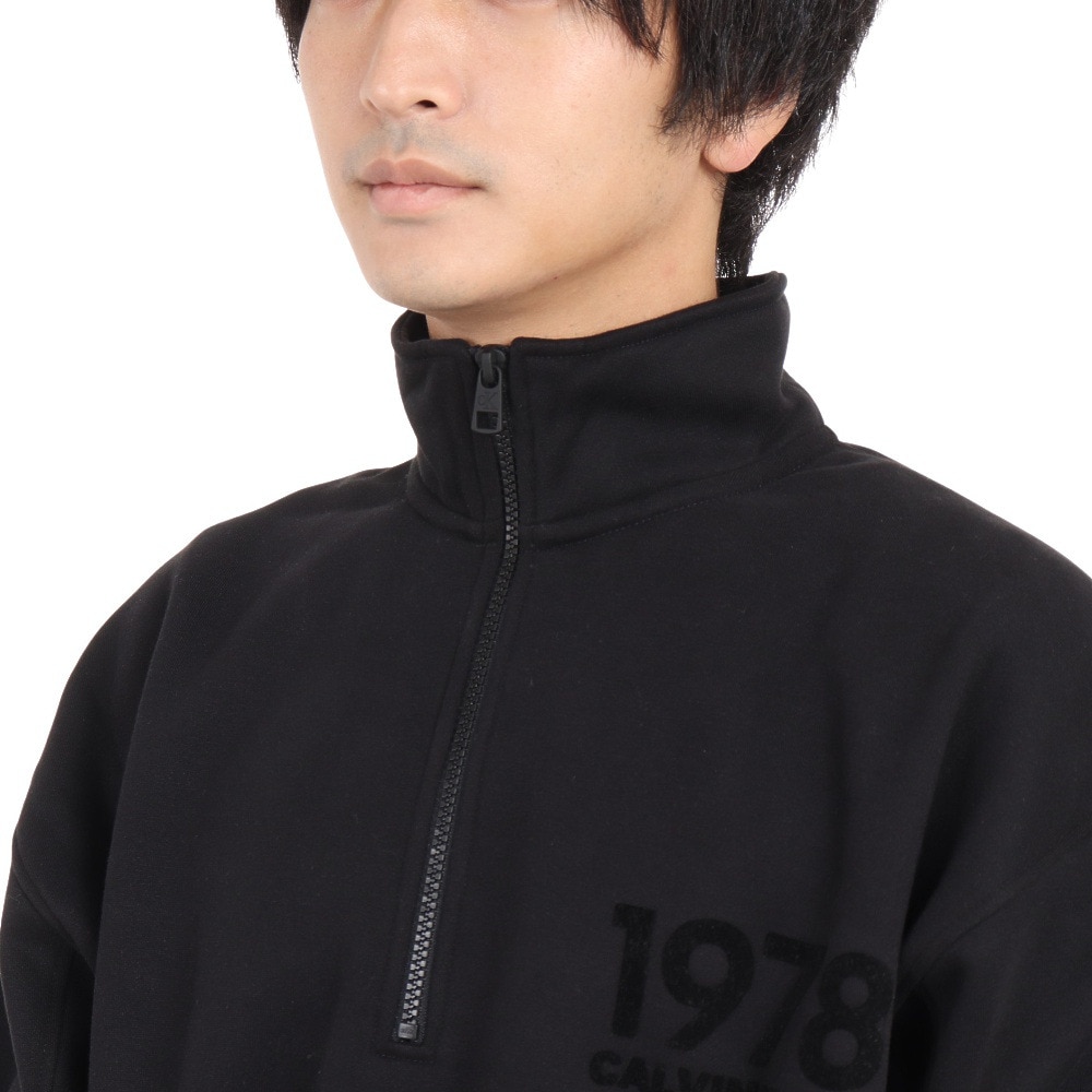 CALVINKLEIN JEANS （CALVINKLEIN JEANS ）（メンズ）1978 Flock ロゴ ハーフジップ スウェットシャツ J324100