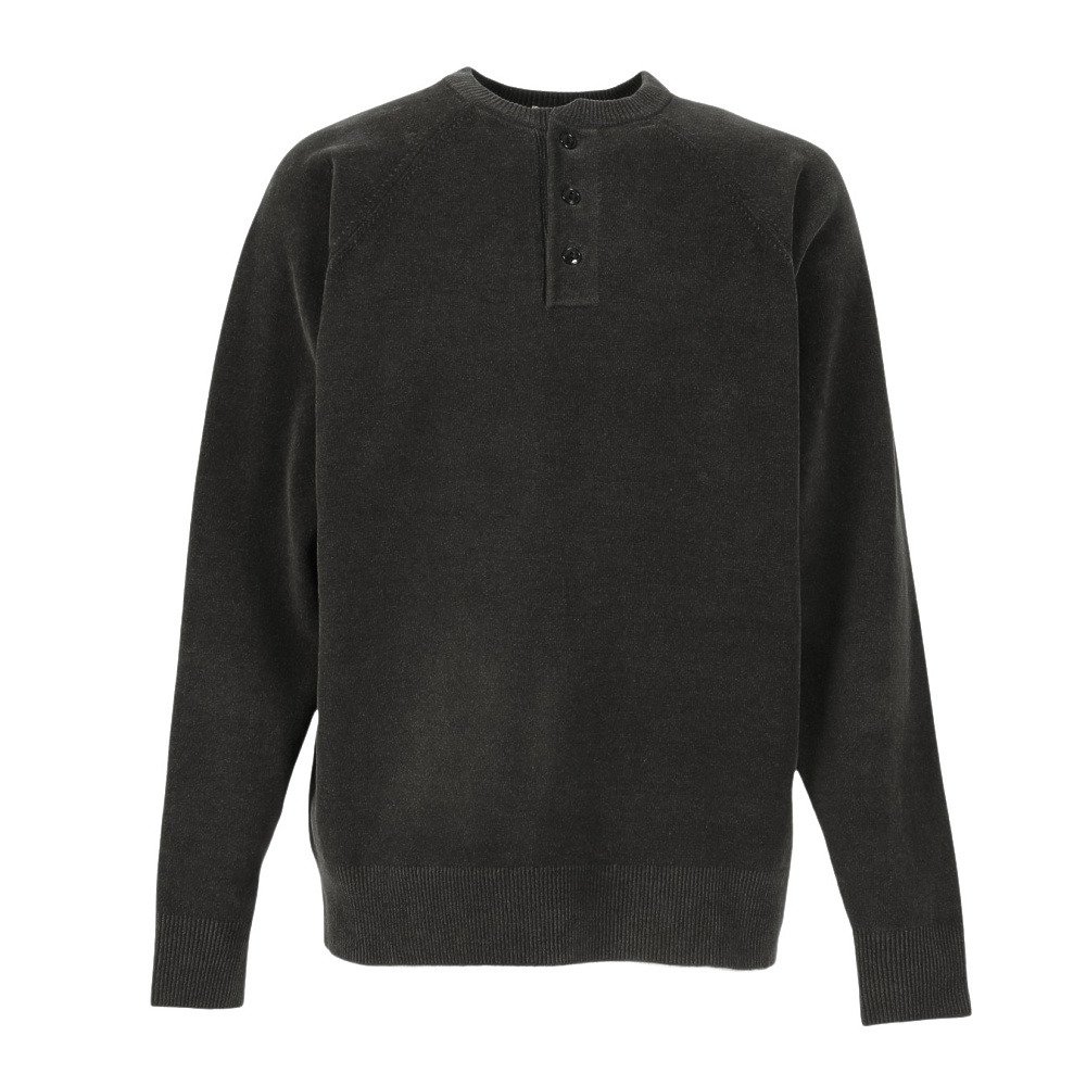 ヘルスニット（Healthknit）（メンズ）ニットヘンリーネック ロング