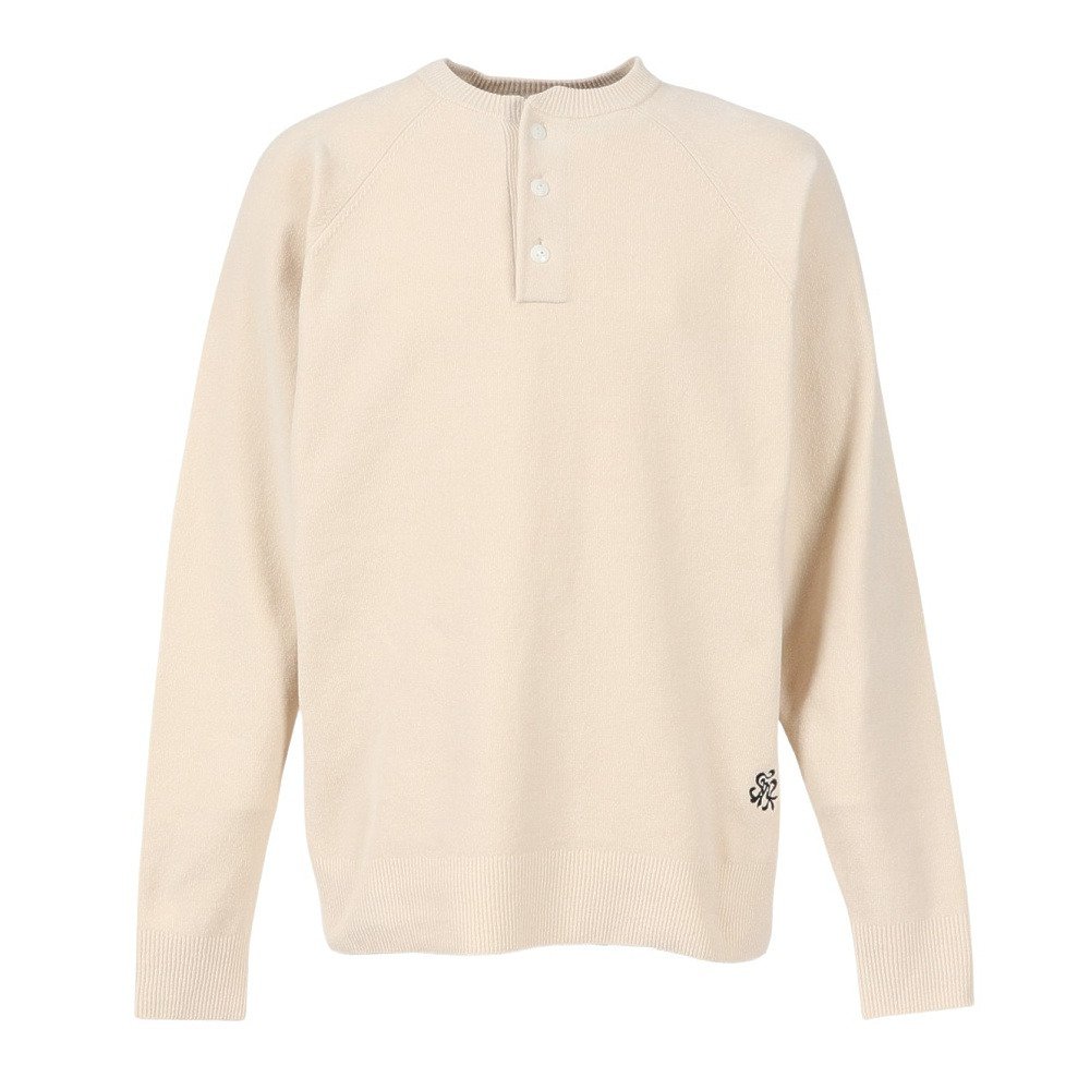 ヘルスニット（Healthknit）（メンズ）ニットヘンリーネック 長袖