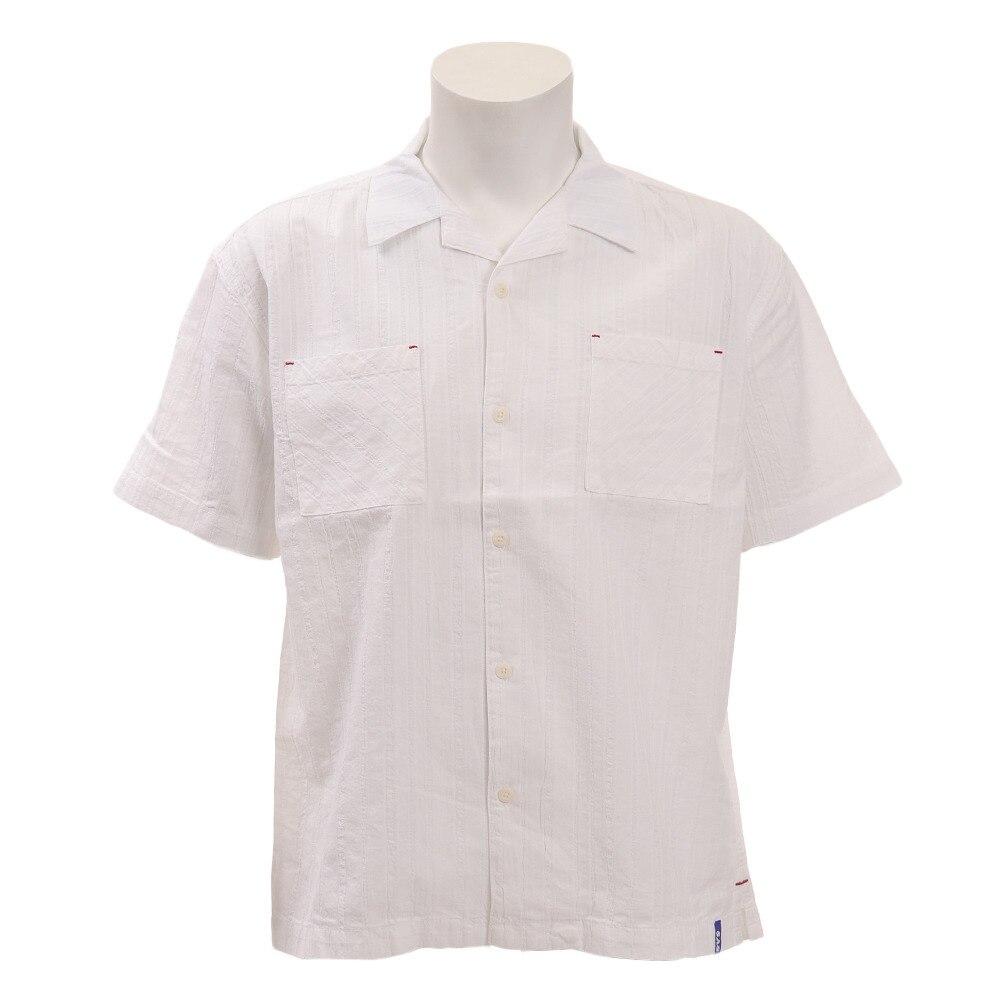 ストライプ半袖シャツ SAS1858903-1-WHT