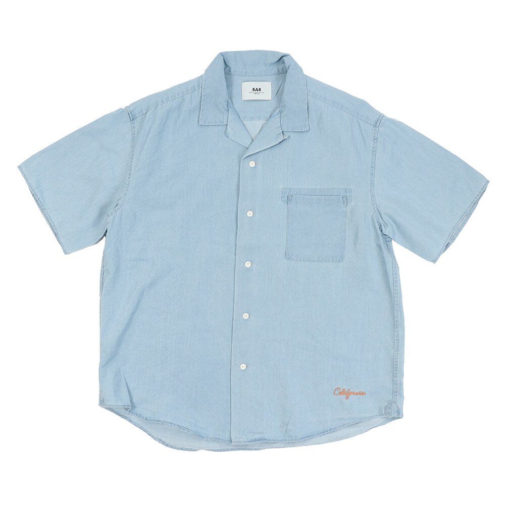  リラックスデニムオープンカラーシャツ SAS1954611-73 L/BLUE