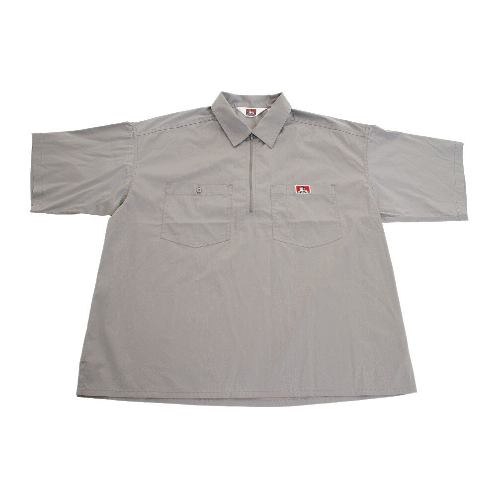 ハーフジップ半袖シャツ 0580041-GRY