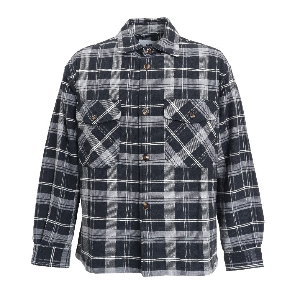 S.A.S（メンズ）ヘビーネル CPOシャツ SAS2125102-15:GRAY