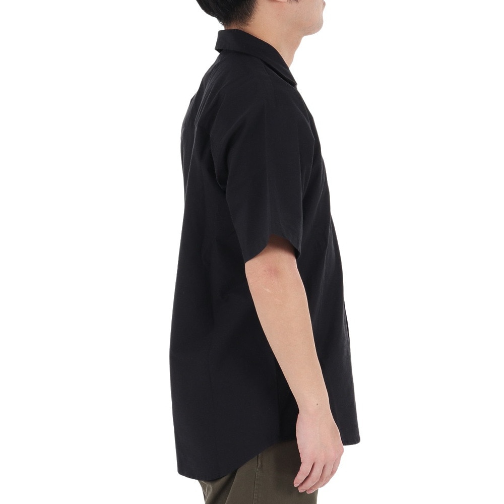 エスエーエス（S.A.S）（メンズ）半袖シャツ メンズ リラックスオープンカラーシャツ SAS2245902-19:BLACK