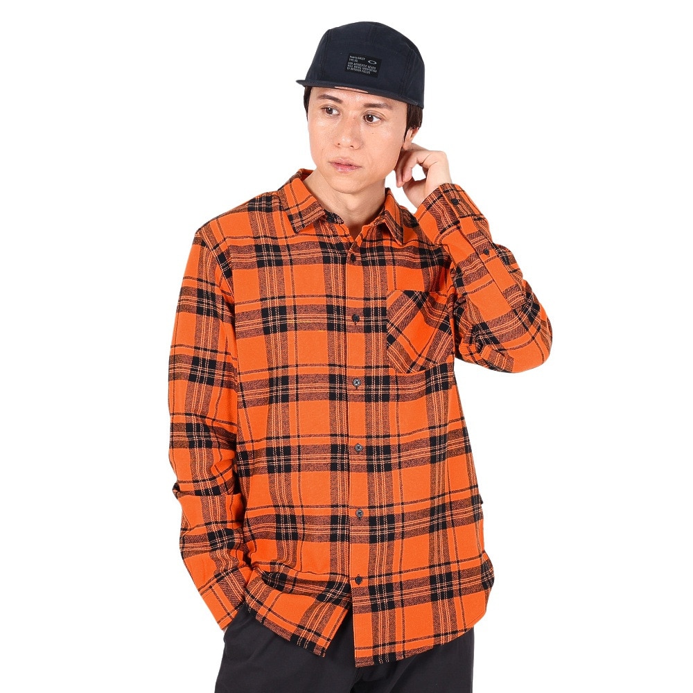 オークリー（OAKLEY）（メンズ）ボタンダウンシャツ PODIUM PLAID LS FLAN FOA402573-97E