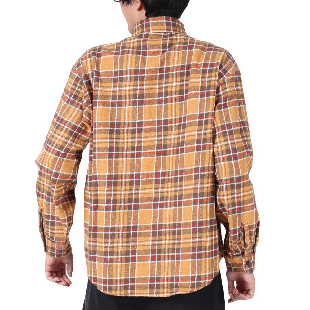 エスエーエス（S.A.S）（メンズ）ネルチェックCPOシャツ SAS2325800-29:BROWN