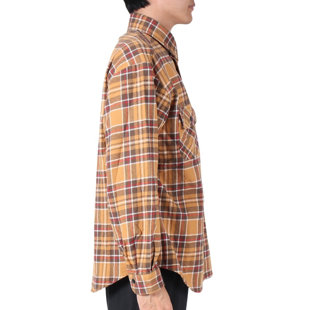 エスエーエス（S.A.S）（メンズ）ネルチェックCPOシャツ SAS2325800-29:BROWN