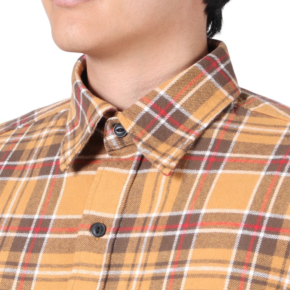 エスエーエス（S.A.S）（メンズ）ネルチェックCPOシャツ SAS2325800-29:BROWN