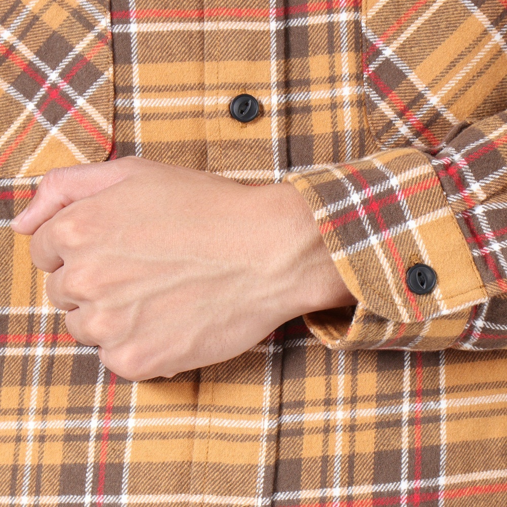 エスエーエス（S.A.S）（メンズ）ネルチェックCPOシャツ SAS2325800-29:BROWN