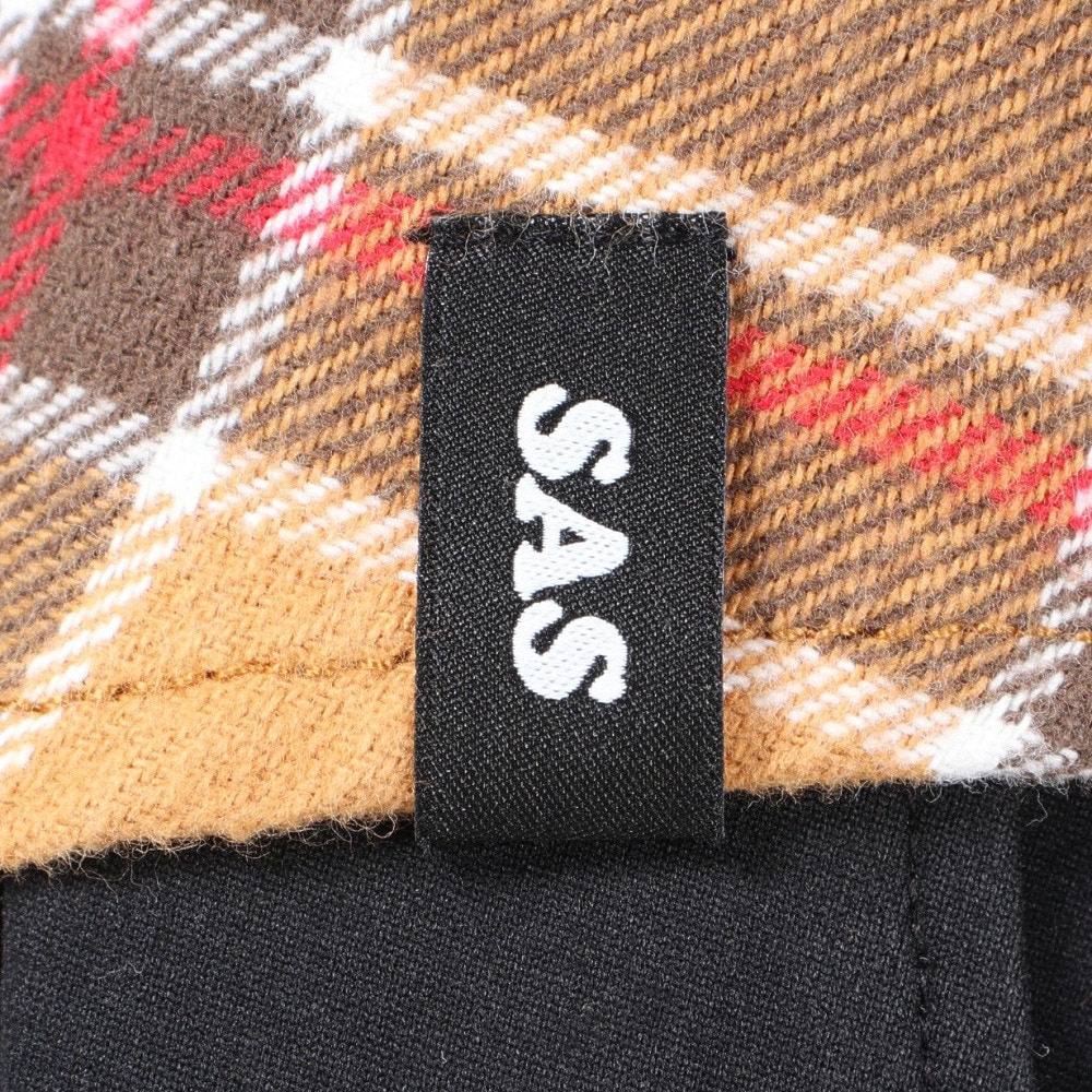 エスエーエス（S.A.S）（メンズ）ネルチェックCPOシャツ SAS2325800-29:BROWN