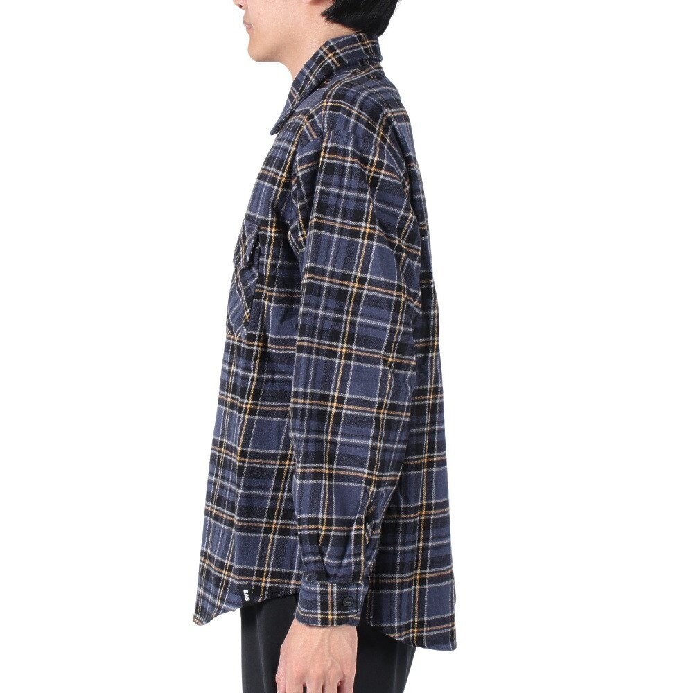 エスエーエス（S.A.S）（メンズ）ネルチェックCPOシャツ SAS2325800-79:NAVY