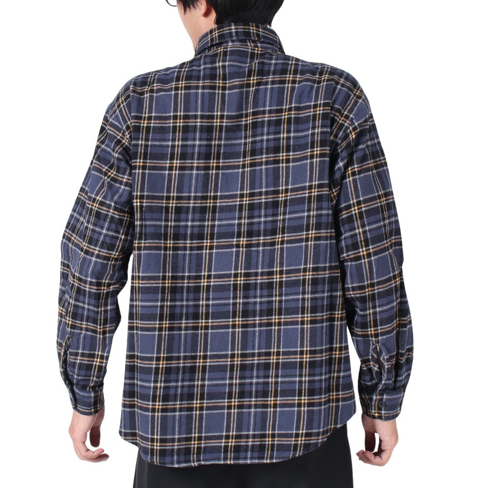 エスエーエス（S.A.S）（メンズ）ネルチェックCPOシャツ SAS2325800-79:NAVY
