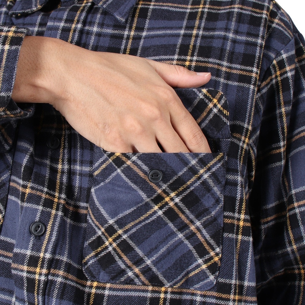 エスエーエス（S.A.S）（メンズ）ネルチェックCPOシャツ SAS2325800-79:NAVY
