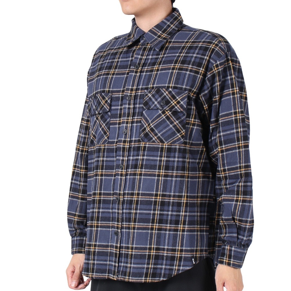 エスエーエス（S.A.S）（メンズ）ネルチェックCPOシャツ SAS2325800-79:NAVY