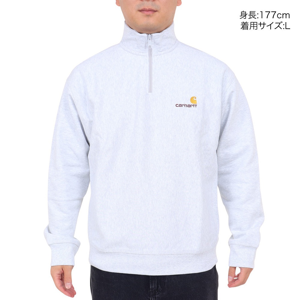 カーハート（CARHARTT）（メンズ）ハーフジップ AMERICANSCRIPT スウェットシャツ I027014482XX23FW