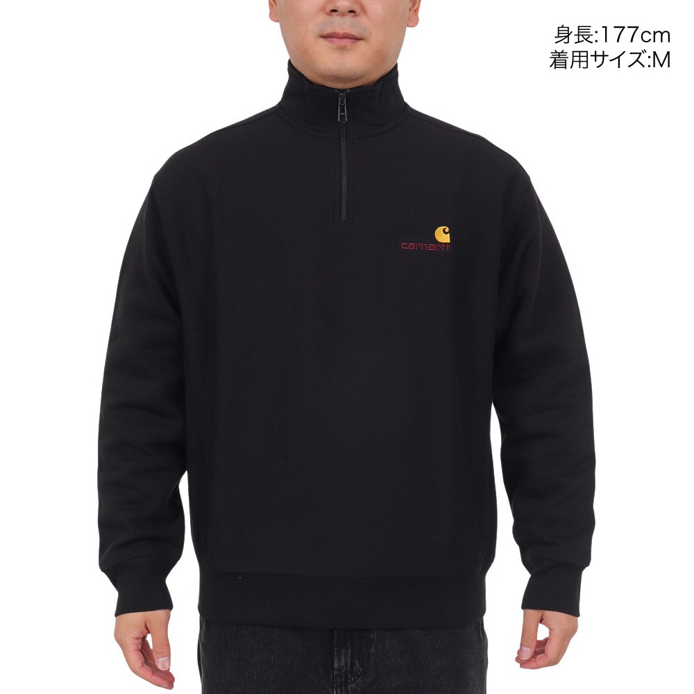 カーハート（CARHARTT）（メンズ）ハーフジップ AMERICANSCRIPT スウェットシャツ I02701489XX23FW