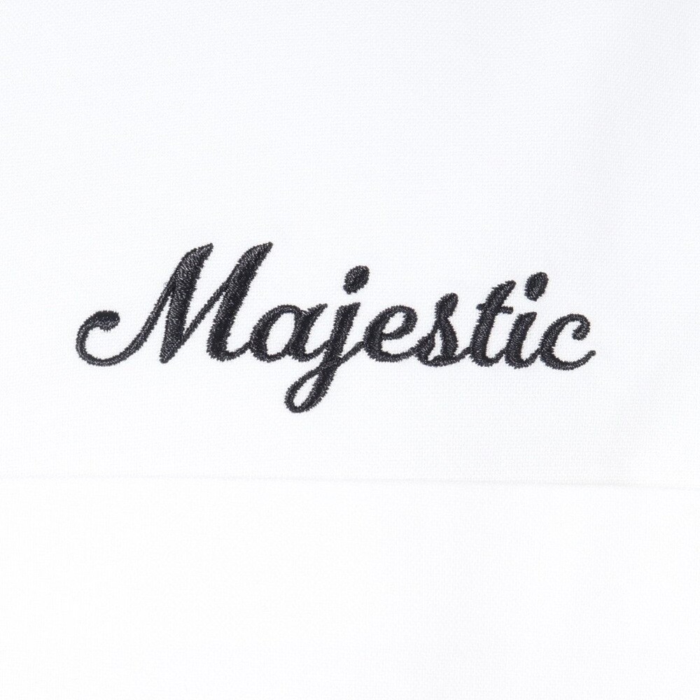 マジェスティック（MAJESTIC）（メンズ）シャツ オックスフォード 長袖 ワンポイント OT2223FW0001-WHT