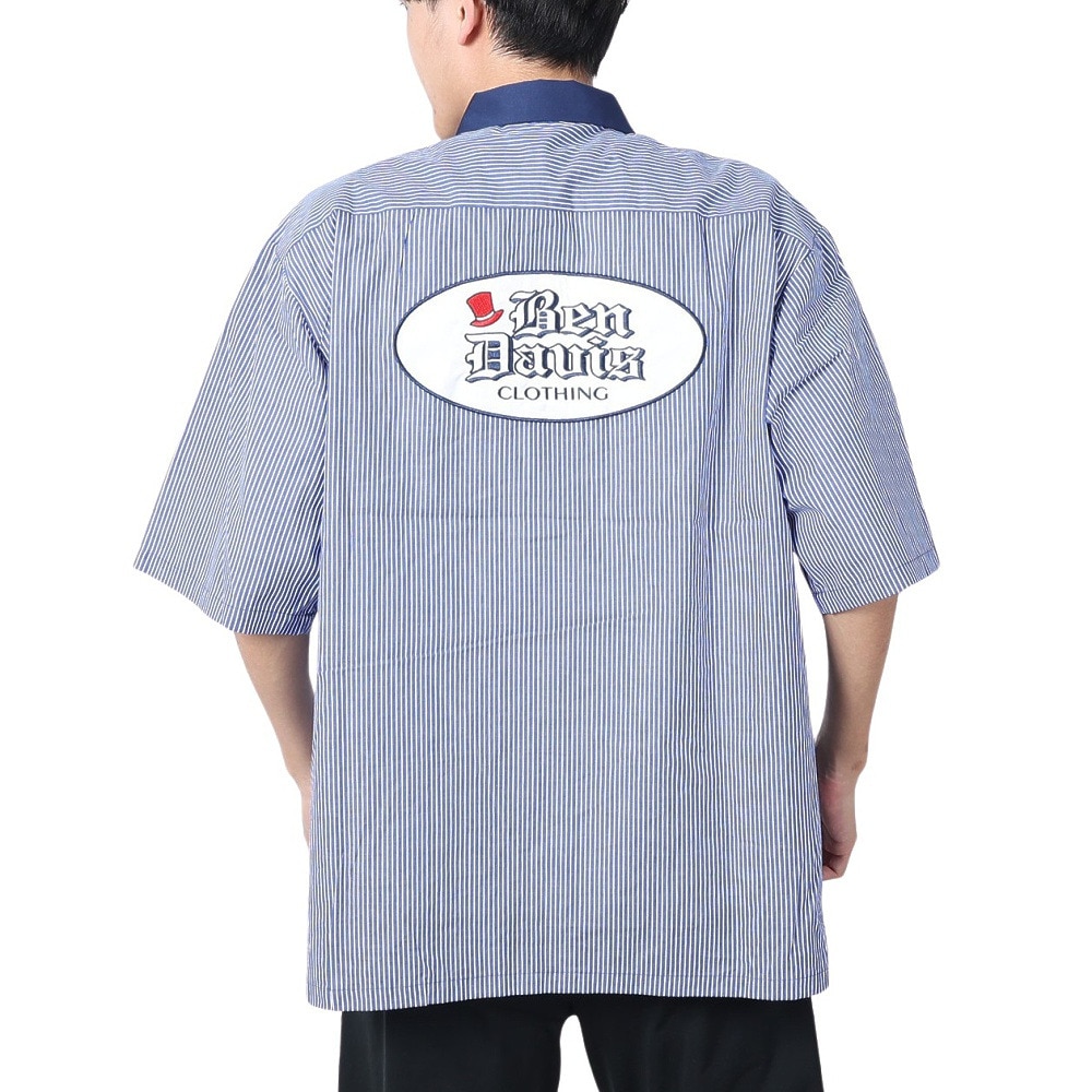 ベンデイビス（BEN DAVIS）（メンズ）ワッペン 半袖 ワークシャツ 24580028-BLU