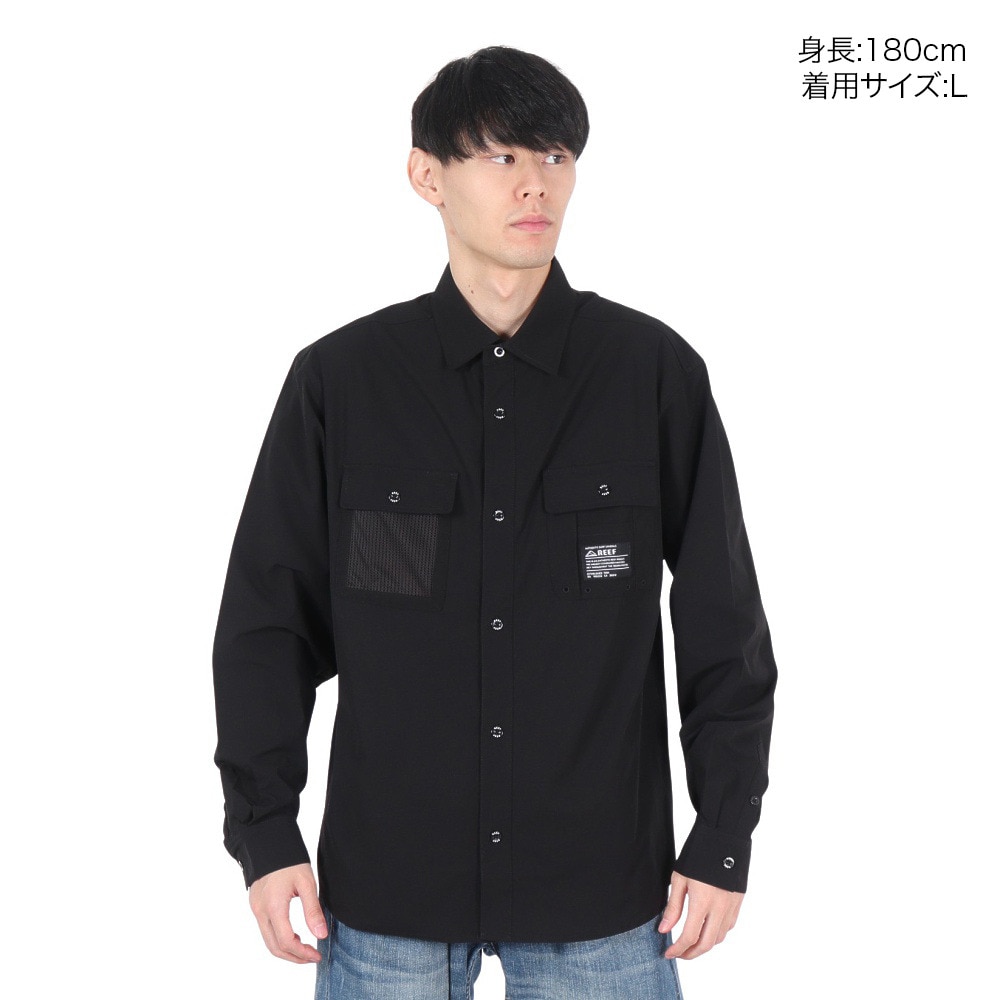 リーフ（REEF）（メンズ）バハ ロングスリーブシャツ RFWSM2430-BLK