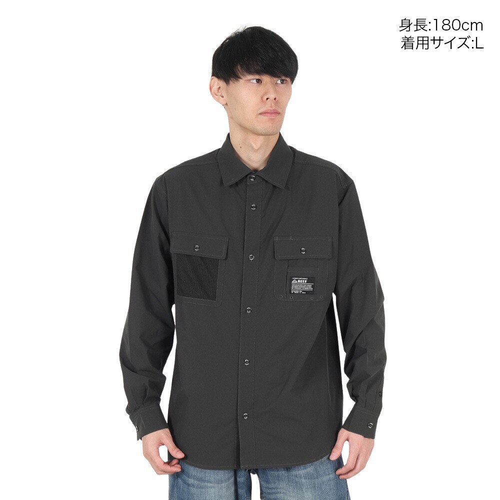 リーフ（REEF）（メンズ）バハ ロングスリーブシャツ RFWSM2430-C.GRY