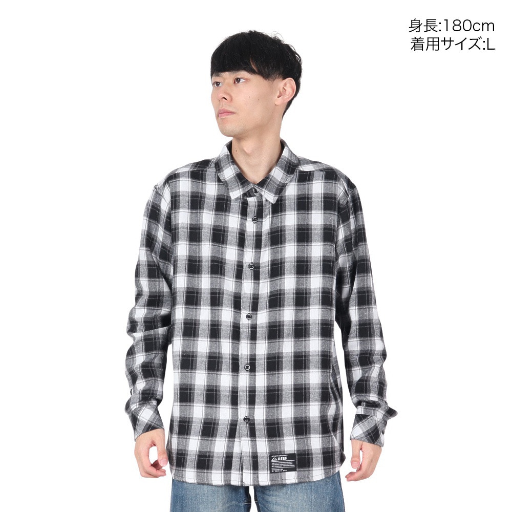 リーフ（REEF）（メンズ）フランネル ロングスリーブシャツ RFWSM2432-BLK