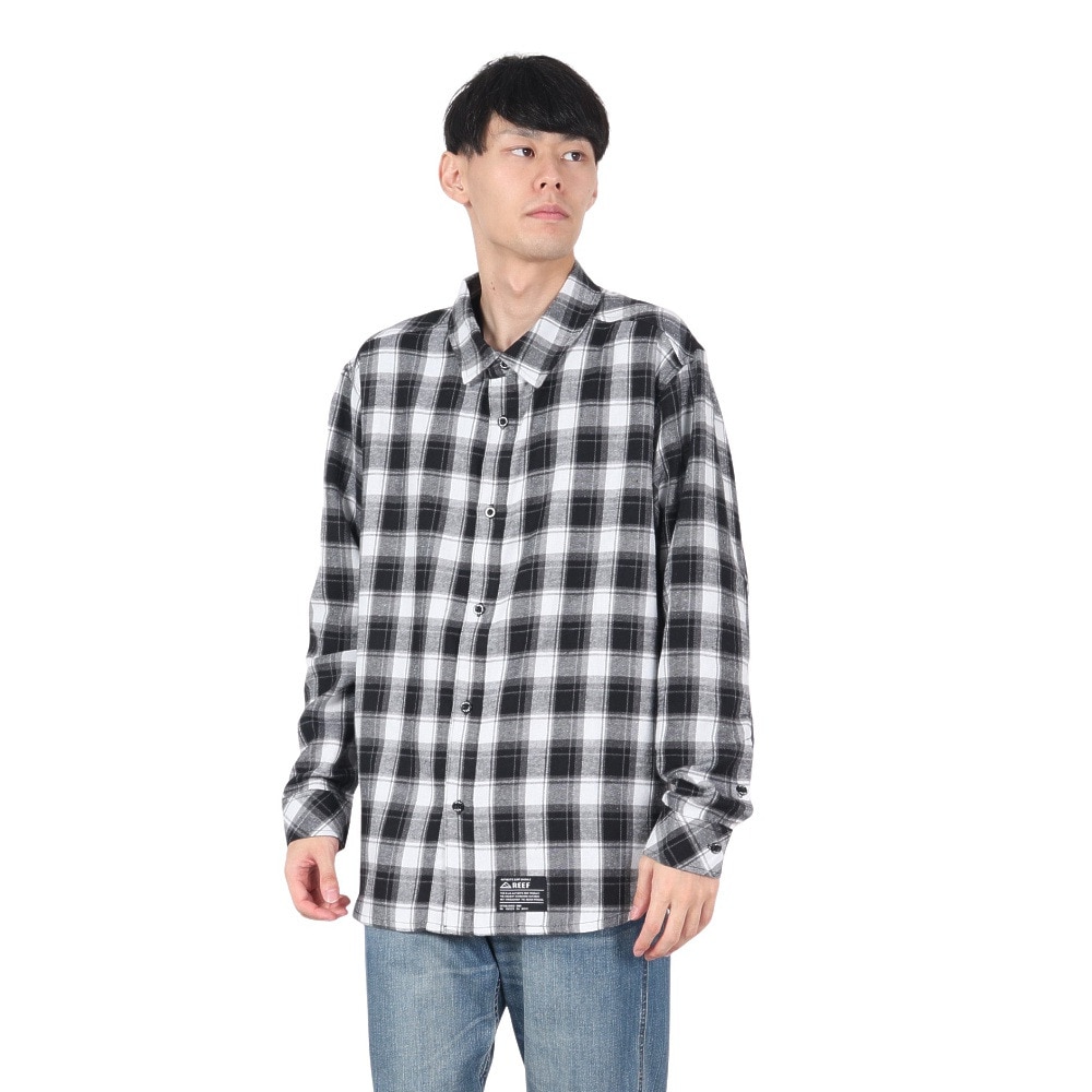 リーフ（REEF）（メンズ）フランネル ロングスリーブシャツ RFWSM2432-BLK