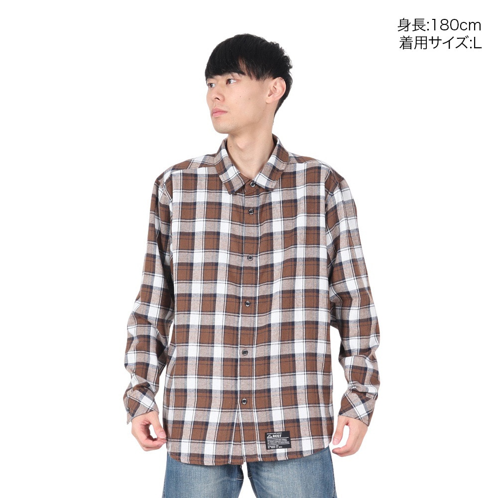 リーフ（REEF）（メンズ）フランネル ロングスリーブシャツ RFWSM2432-BRW
