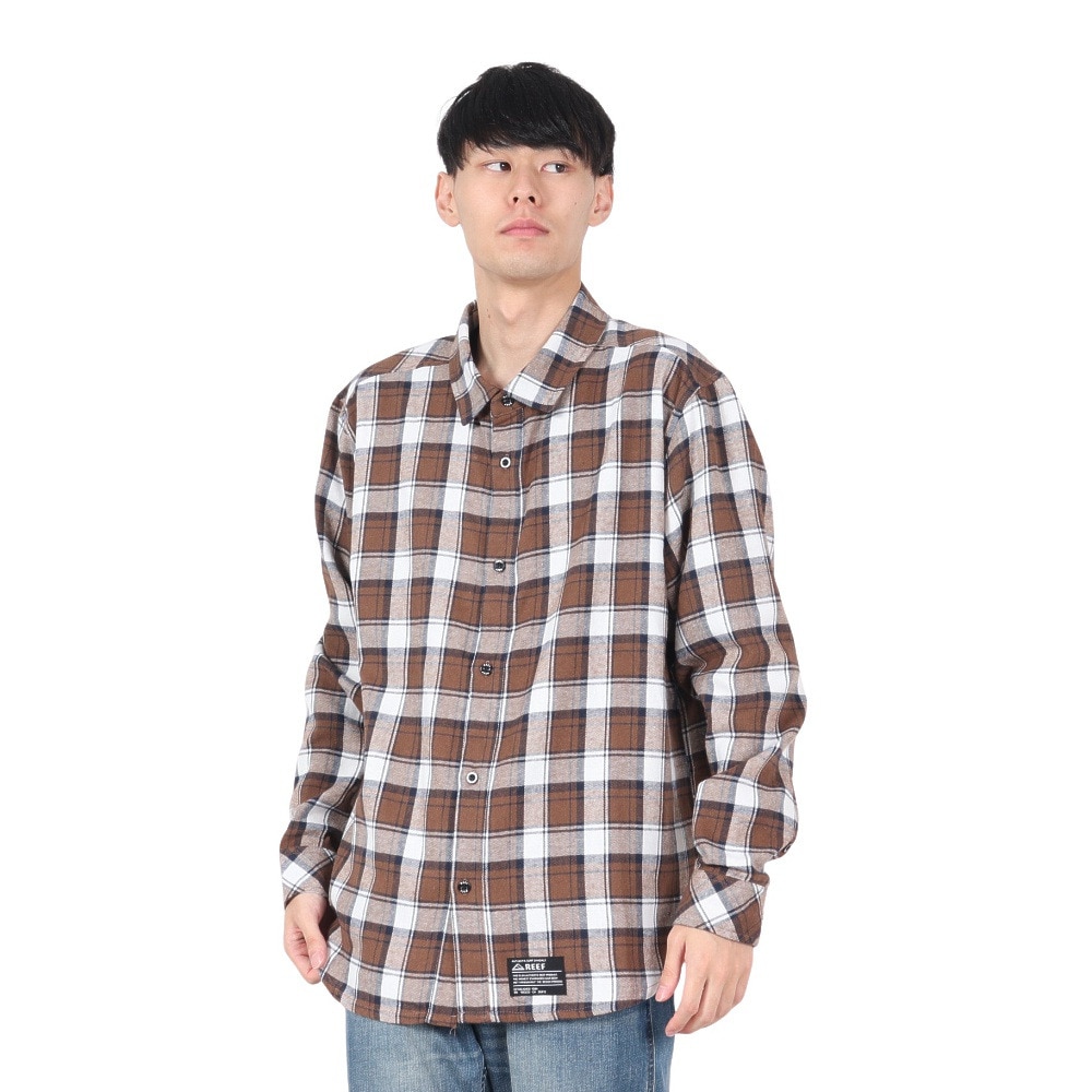 リーフ（REEF）（メンズ）フランネル ロングスリーブシャツ RFWSM2432-BRW