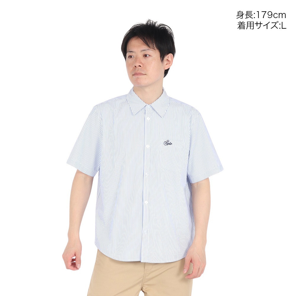 SPLR（SPLR）（メンズ）ストライプ 半袖シャツ 2511-18115-00820