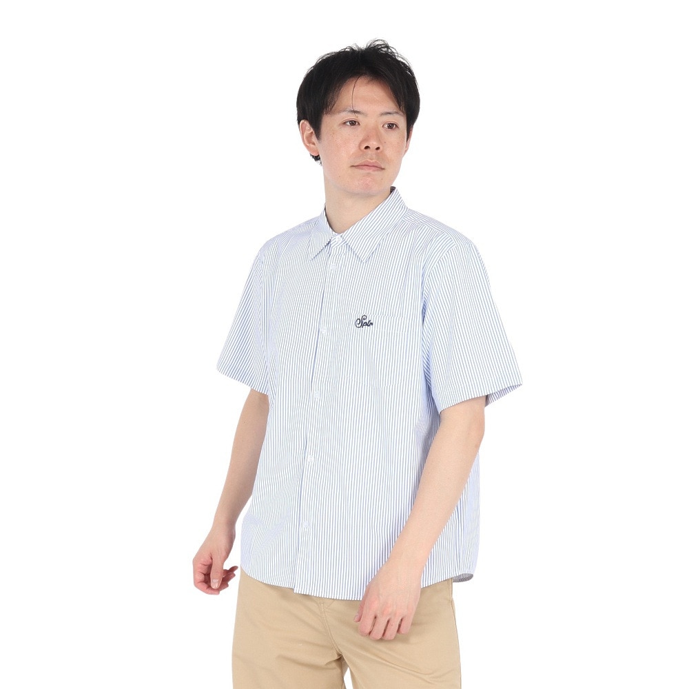 SPLR（SPLR）（メンズ）ストライプ 半袖シャツ 2511-18115-00820