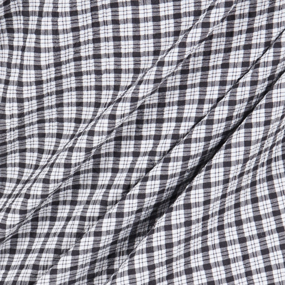 PLES MAKERS（PLES MAKERS）（メンズ）シアサッカーチェック 半袖シャツ 25555000-BLK