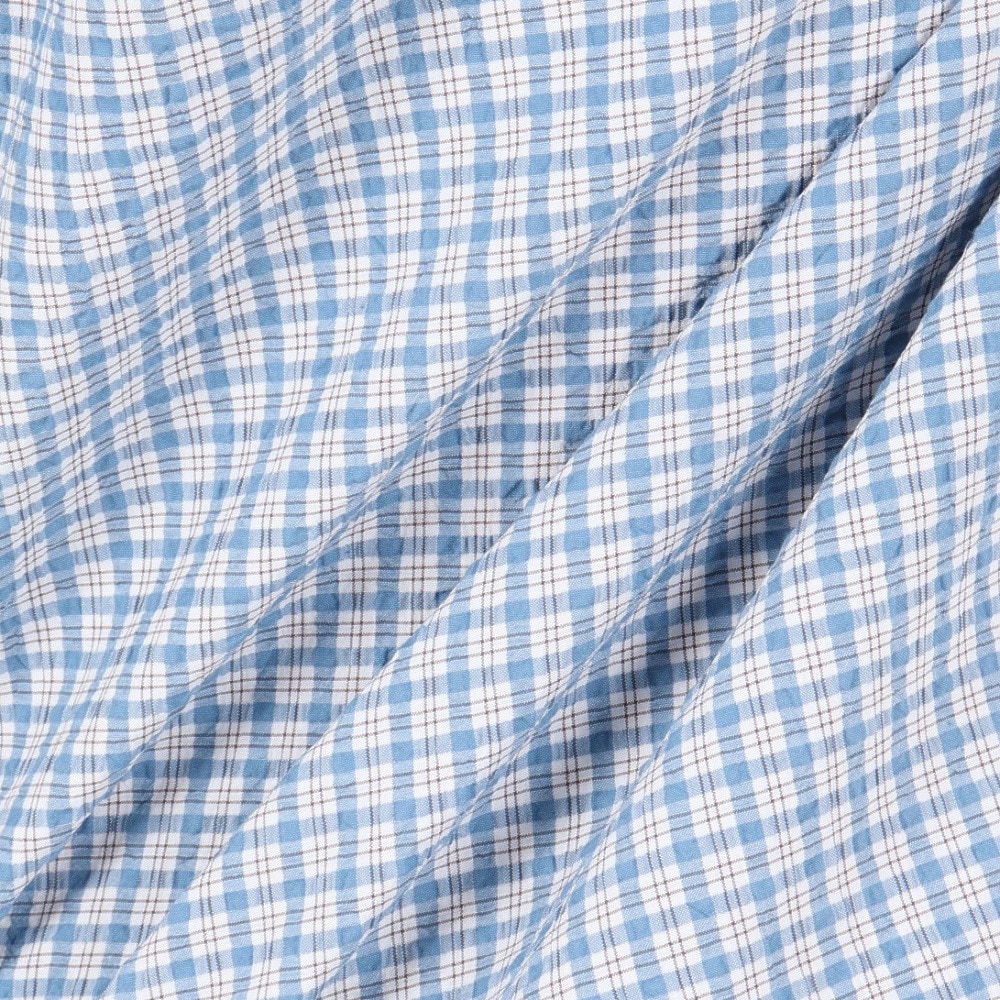 PLES MAKERS（PLES MAKERS）（メンズ）シアサッカーチェック 半袖シャツ 25555000-BLU