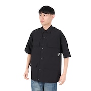 (メンズ)シアサッカーテック 半袖シャツ 25555001-BLK