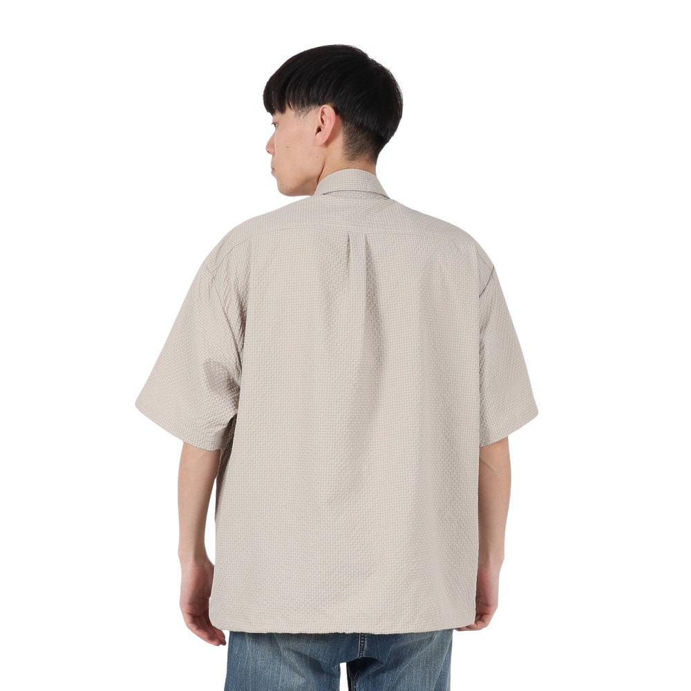 PLES MAKERS（PLES MAKERS）（メンズ）シアサッカーテック 半袖シャツ 25555001-SBEG