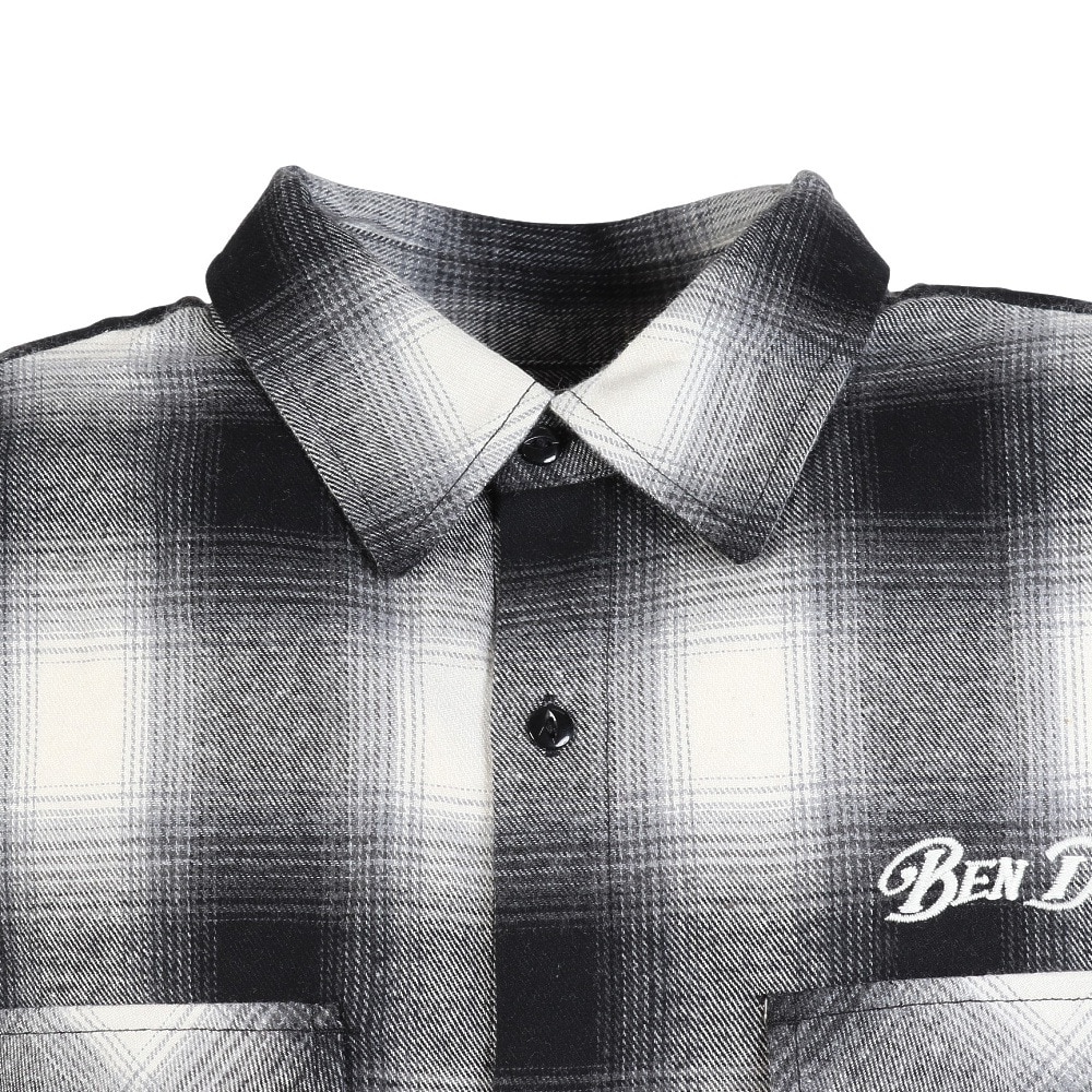 ベンデイビス（BEN DAVIS）（メンズ）オンブレ チェック 刺繍 長袖