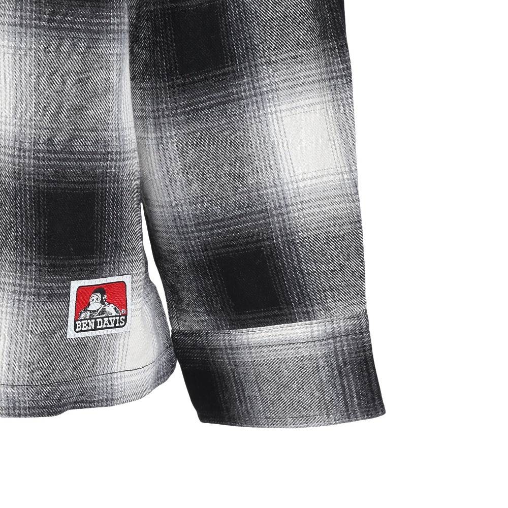 ベンデイビス（BEN DAVIS）（メンズ）オンブレ チェック 刺繍 長袖