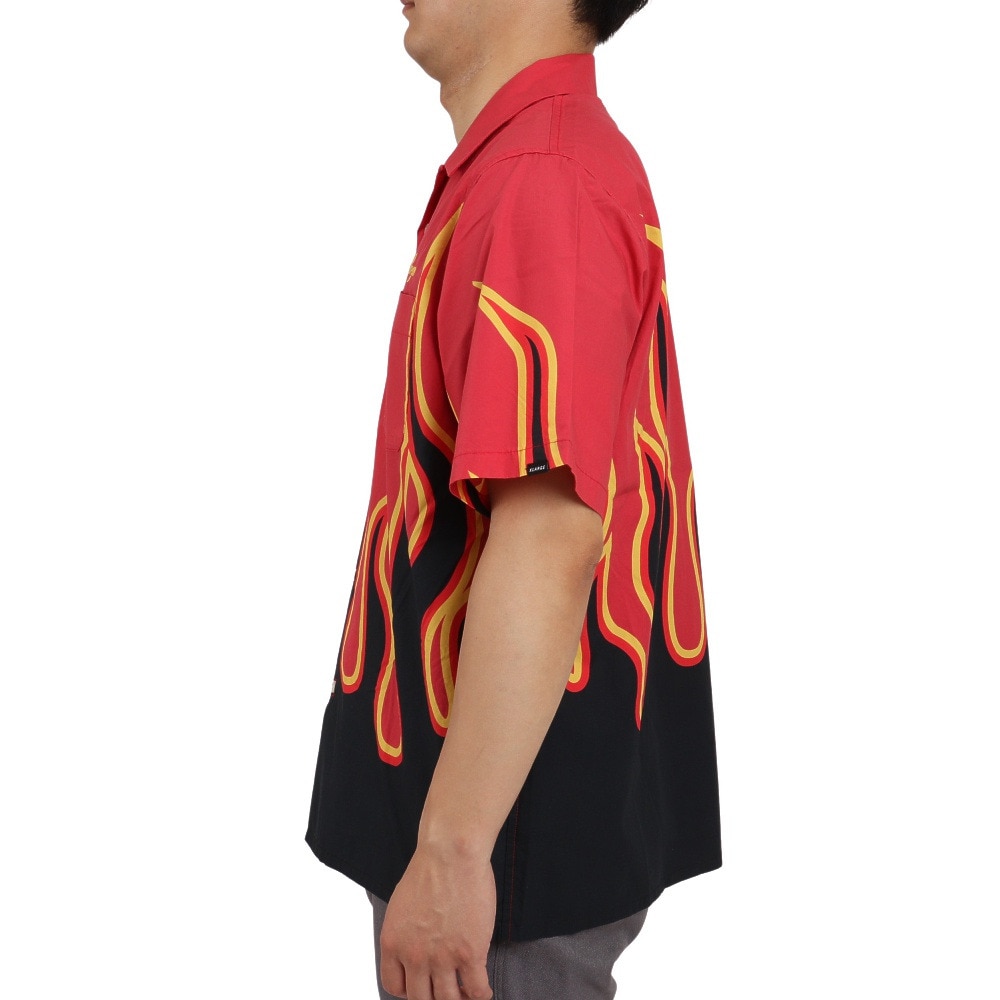 Benny's Red Flames Bowling Shirt