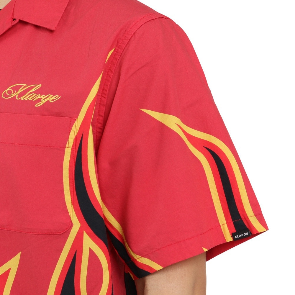 エクストララージ（XLARGE）（メンズ）FLAME 半袖シャツ 101222014005-RED