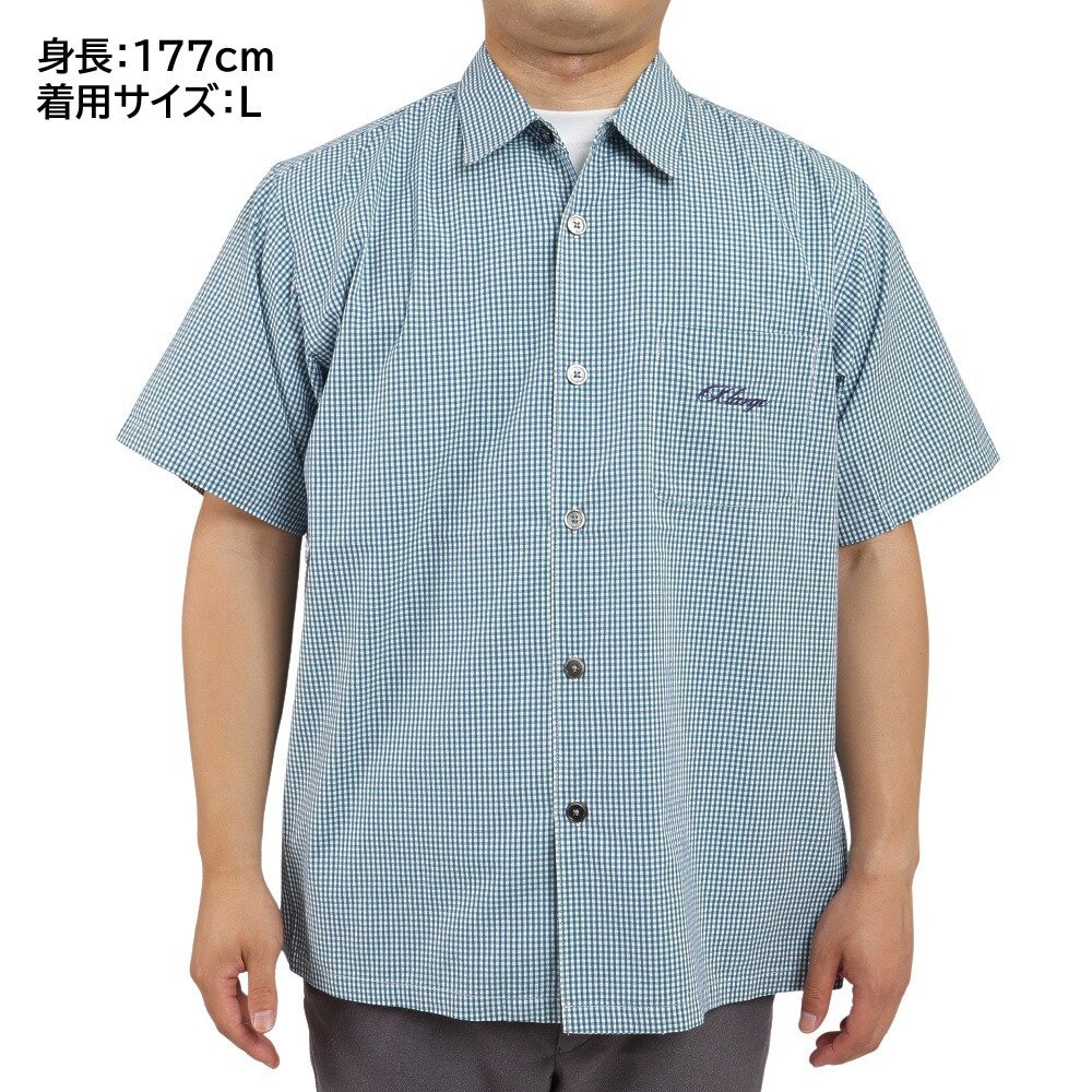 エクストララージ（XLARGE）（メンズ）GINGHAM CHECK 半袖シャツ 101222014008-GREEN