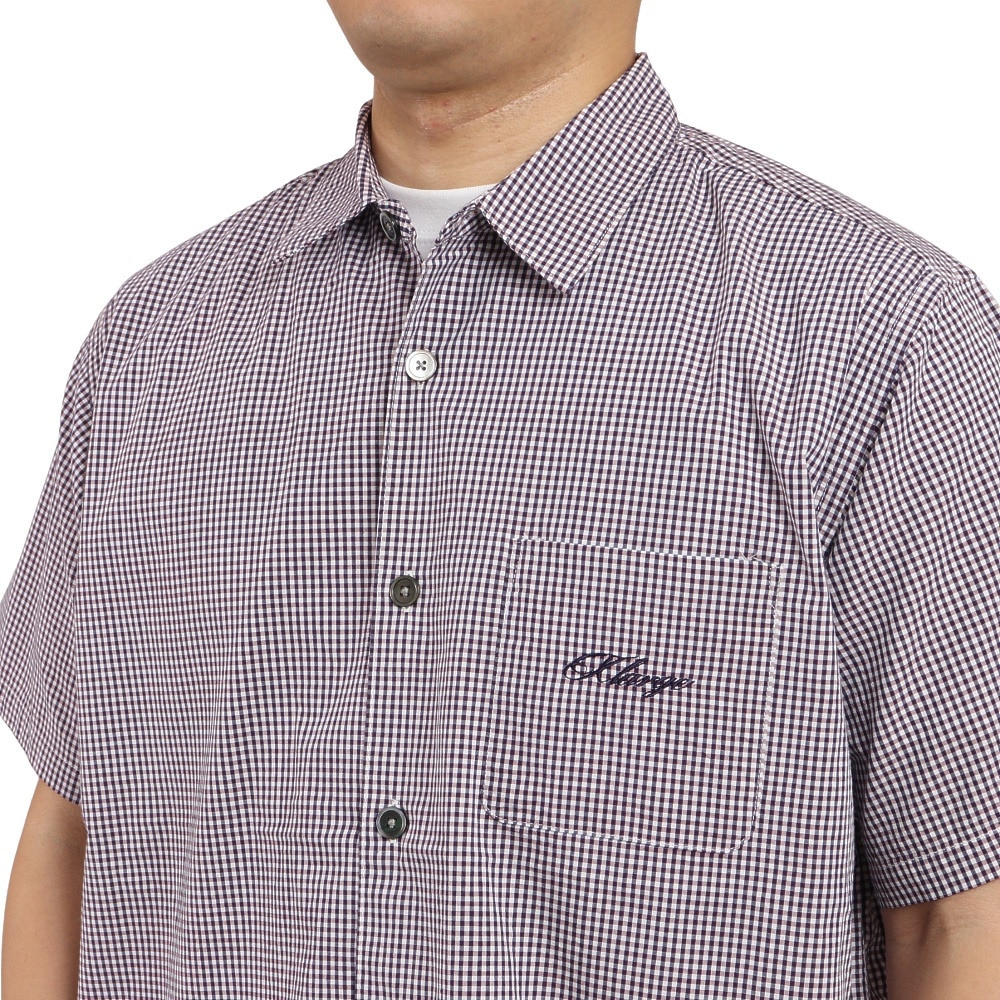 エクストララージ（XLARGE）（メンズ）GINGHAM CHECK 半袖シャツ 101222014008-PURPLE