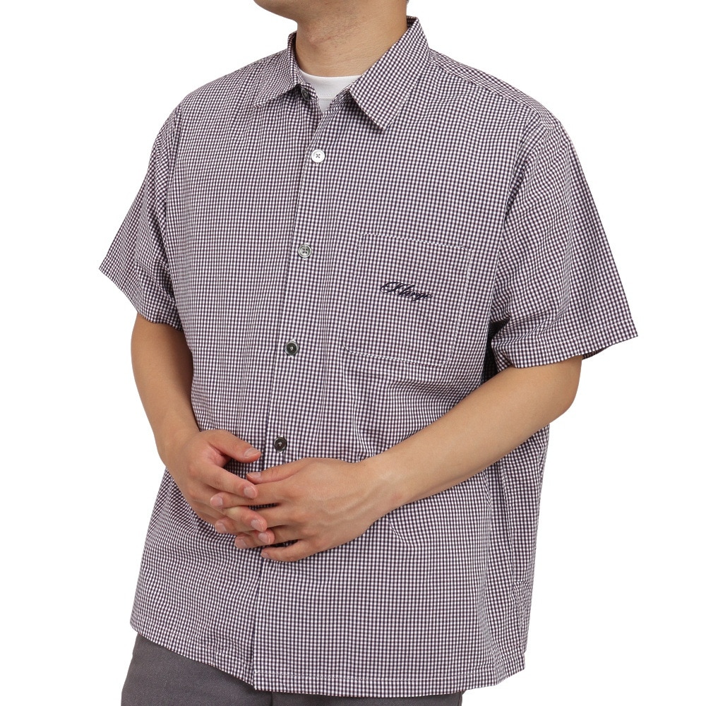 エクストララージ（XLARGE）（メンズ）GINGHAM CHECK 半袖シャツ 101222014008-PURPLE