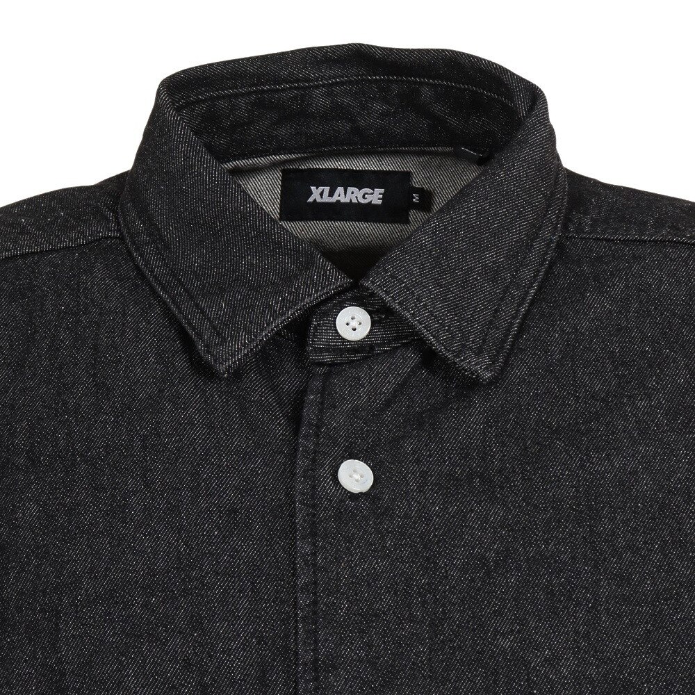 エクストララージ（メンズ）長袖デニムシャツ 101231014002-BLACK