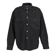 エクストララージ(メンズ)長袖デニムシャツ 101231014002-BLACK