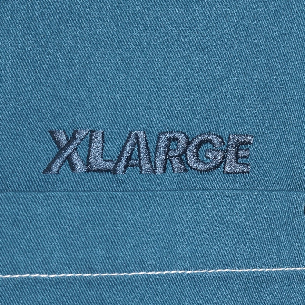 エクストララージ（XLARGE）（メンズ）半袖シャツ メンズ ジップアップ 半袖ワークシャツ 101232014001-BLUE